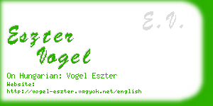 eszter vogel business card